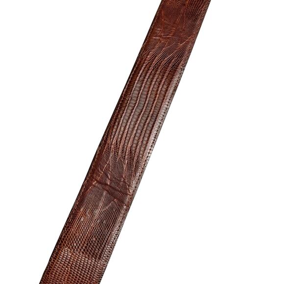 Polo Ralph Lauren Lizard Skin Leather Belt Brown Western Cowboy 29 main image 12